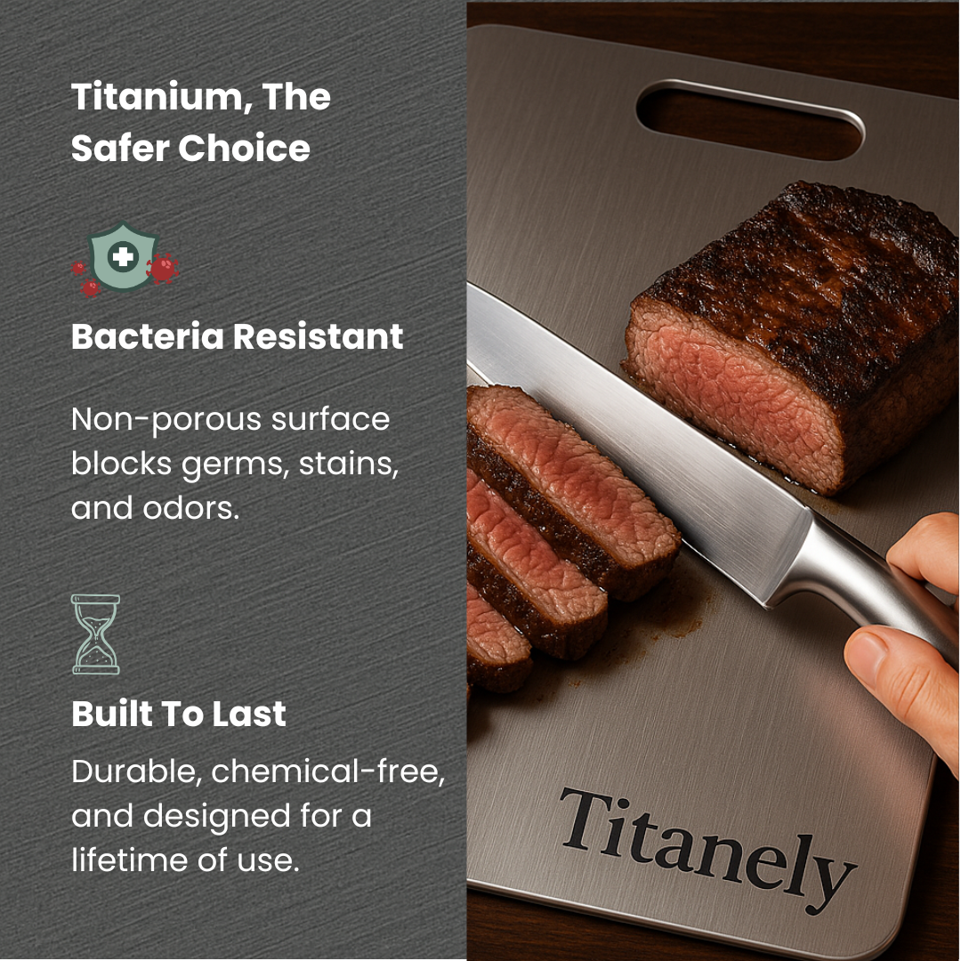 100% Pure Titanium Cutting Board