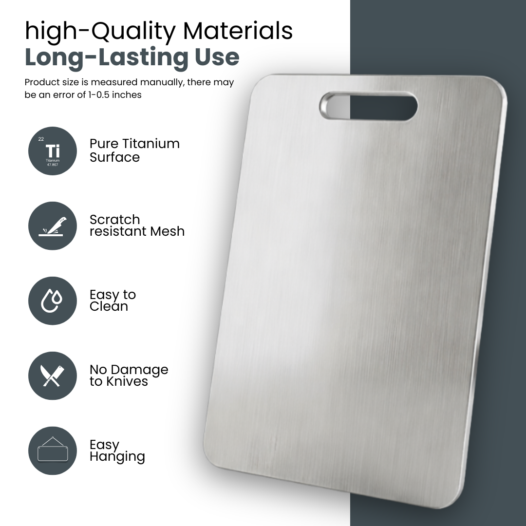 100% Pure Titanium Cutting Board