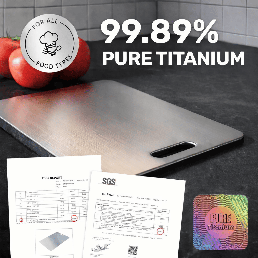 100% Pure Titanium Cutting Board